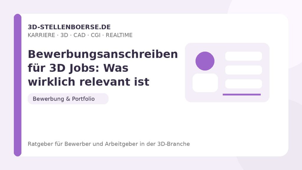 Bewerbungsanschreiben für 3D Jobs: Was wirklich relevant ist – Beitragsbild auf 3d-stellenboerse.de
