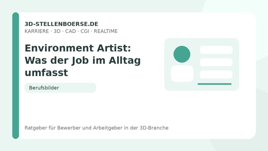 Environment Artist: Was der Job im Alltag umfasst – Beitragsbild auf 3d-stellenboerse.de