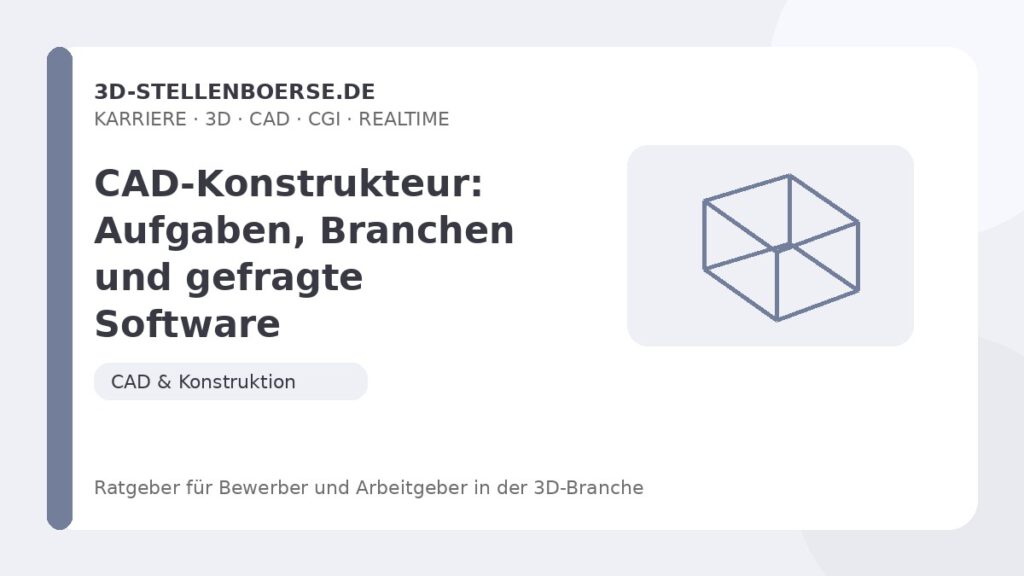 CAD-Konstrukteur: Aufgaben, Branchen und gefragte Software – Beitragsbild auf 3d-stellenboerse.de